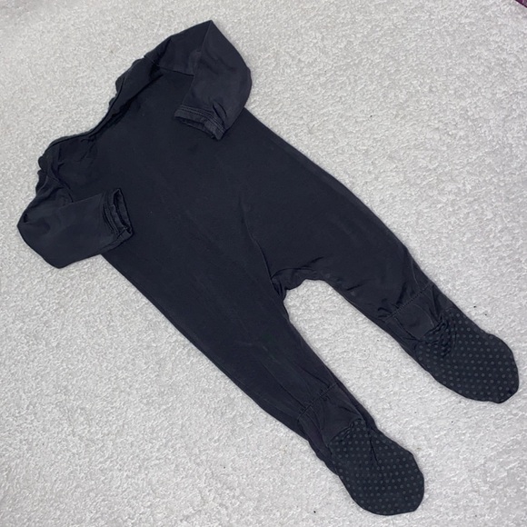 HAPIU Rayon from Bamboo Baby Footed Pajamas dark grey newborn - Picture 4 of 6